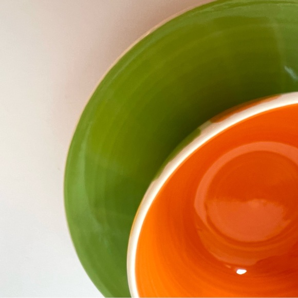 Vintage Hand Painted Cabana Stripes Tea For One Set Canhome Thailand - Picture 4 of 15